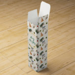 Sandy Snowman Beach Christmas Pattern Wine Box