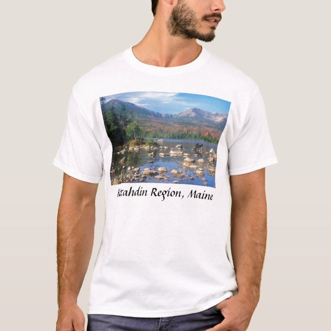 Sandy Stream Pond and Moose, Katahdin Region, M... T-Shirt (Front)