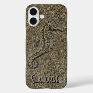 Sandy Textured Seahorse Photograph iPhone 16 Plus Case