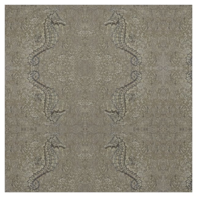 Sandy Textured Seahorse Photograph Fabric (Swatch)