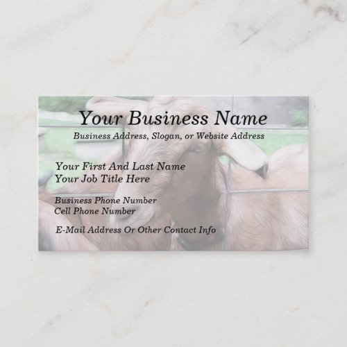 Sandy The Goat At The Gate Business Card Template
