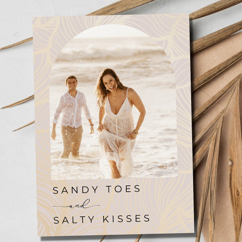 Sandy Toes Arch Photo Beach Wedding Save the Date