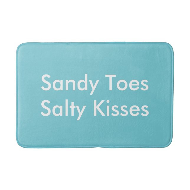 Sandy Toes Salty Kisses Bath Matt Bathroom Mat (Front)