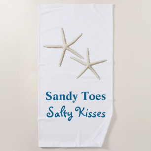 Sandy Toes Salty Kisses Beach Towel