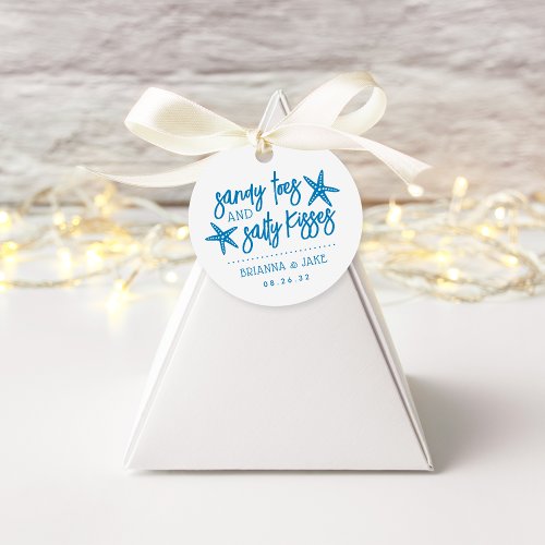 Sandy Toes  Salty Kisses Destination Wedding Favor Tags