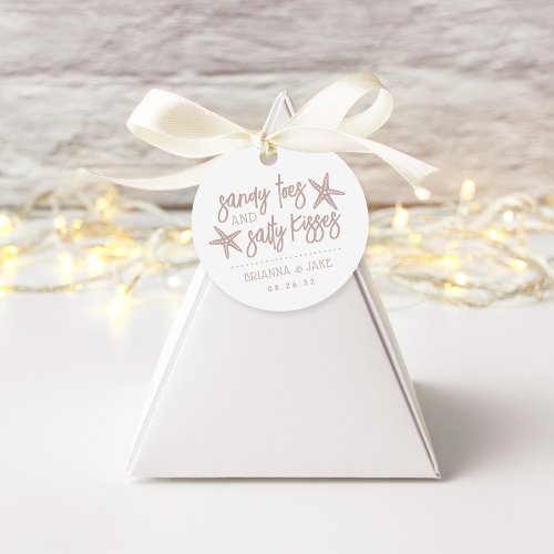 Sandy Toes  Salty Kisses Destination Wedding Favor Tags