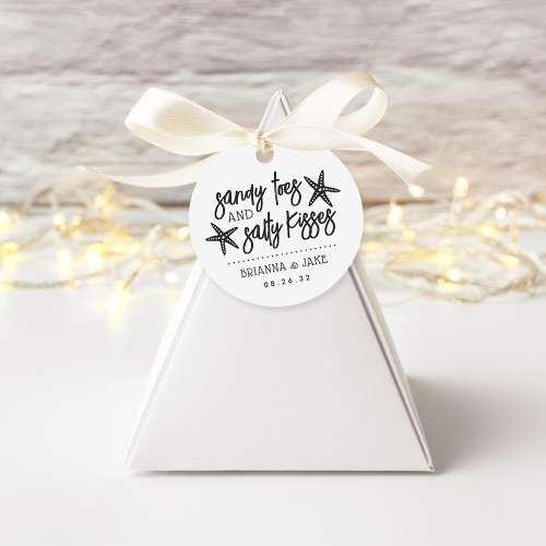 Sandy Toes  Salty Kisses Destination Wedding Favor Tags