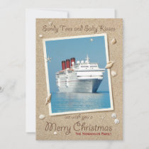Sandy Toes Salty Kisses Merry Christmas Card