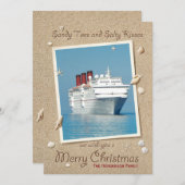 Sandy Toes Salty Kisses Merry Christmas Card (Front/Back)