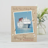 Sandy Toes Salty Kisses Merry Christmas Card (Standing Front)