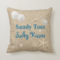 Sandy Toes Salty Kisses Pillow