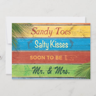 Sandy Toes Salty Kisses Rehearsal Dinner Invite