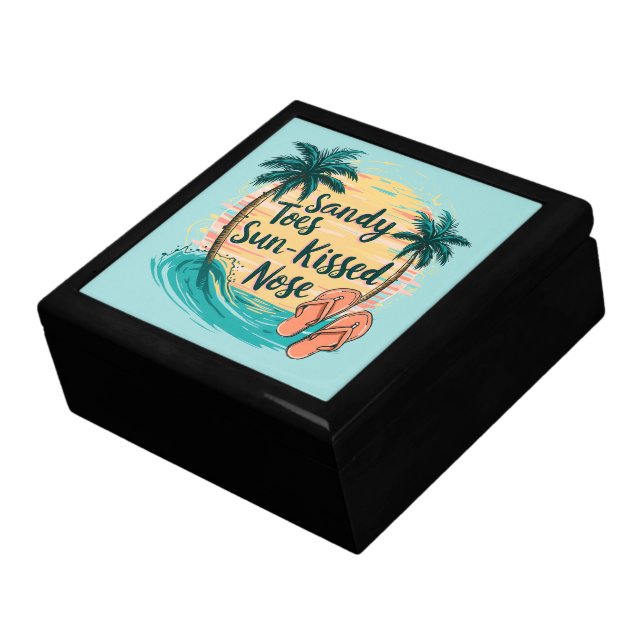 Sandy Toes Sun-Kissed Nose Beach Aesthetic Gift Box (Side)