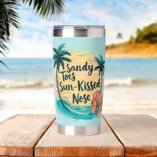 Sandy Toes Sun-Kissed Nose Beach Aesthetic Insulated Tumbler