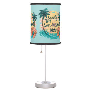 Sandy Toes Sun-Kissed Nose Beach Aesthetic Table Lamp