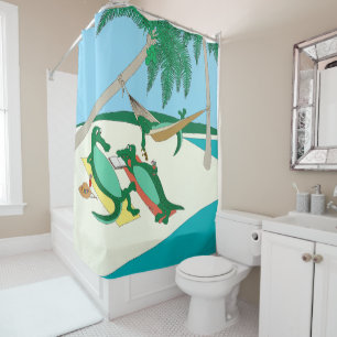 Sandy Toes Tropical Beach Shower Curtain