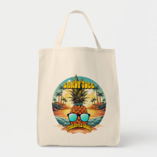 Sandy Toes With Pineapple Bros Tote Bag