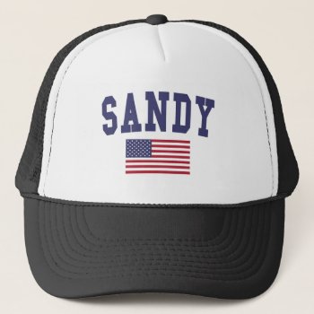 Sandy Us Flag Trucker Hat by republicofcities at Zazzle