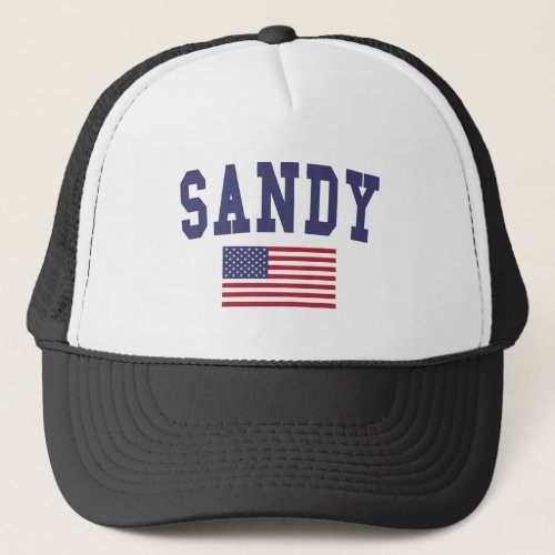 Sandy US Flag Trucker Hat