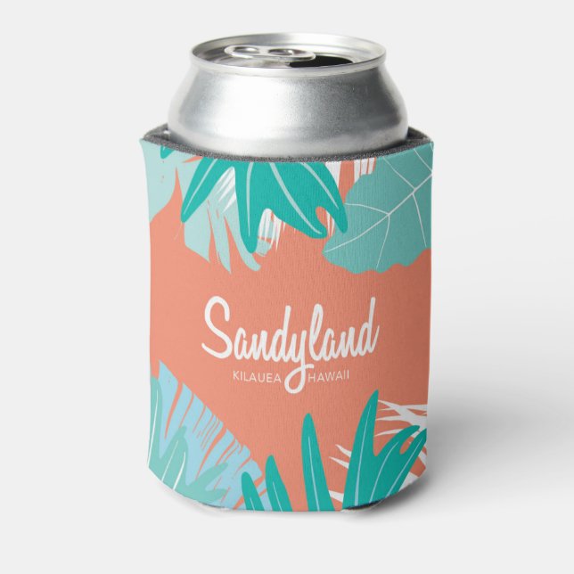 Sandyland Hawaiian Tropical Leaves Can Cooler (Can Back)