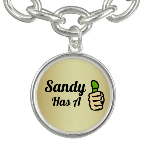 Sandys Green Thumb Charm Bracelet