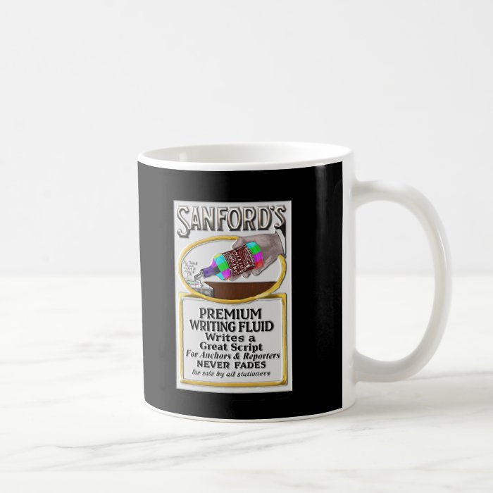 Sanford's Premium TV News Writing Fluid Coffee Mugs