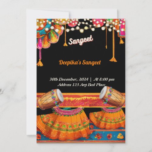 Sangeet Invitation Card 