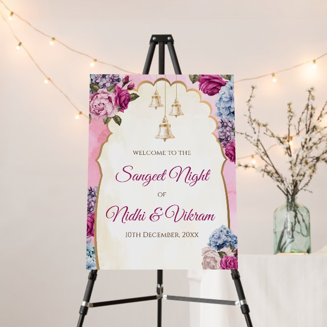 Sangeet night signs & Indian Sangeet welcome (In Situ (Stand))