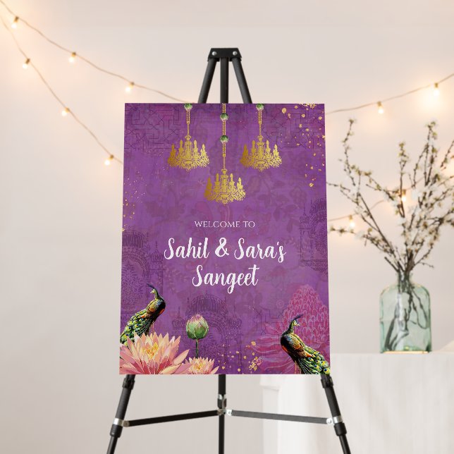 Sangeet Poster Indian Sangeet Welcome Signs (In Situ (Stand))