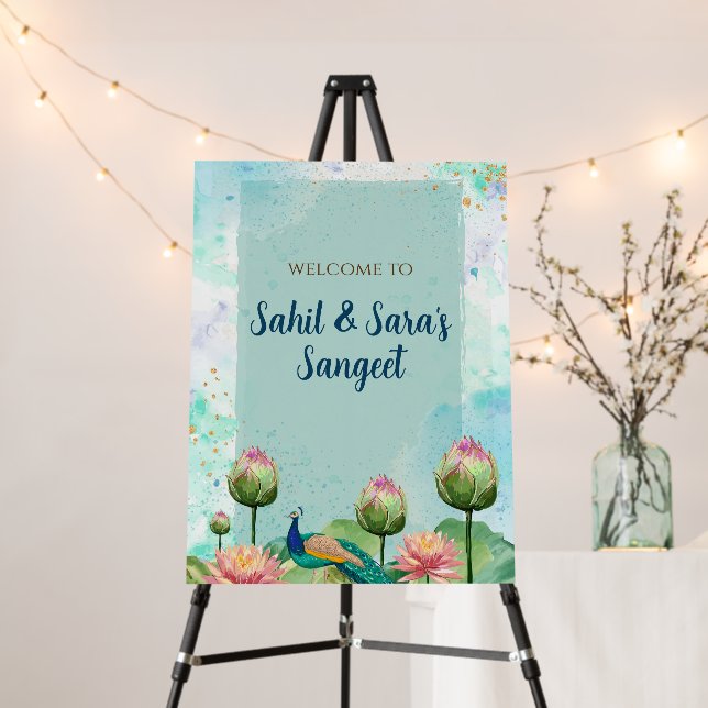 Sangeet Poster & Sangeet Welcome Signs (In Situ (Stand))