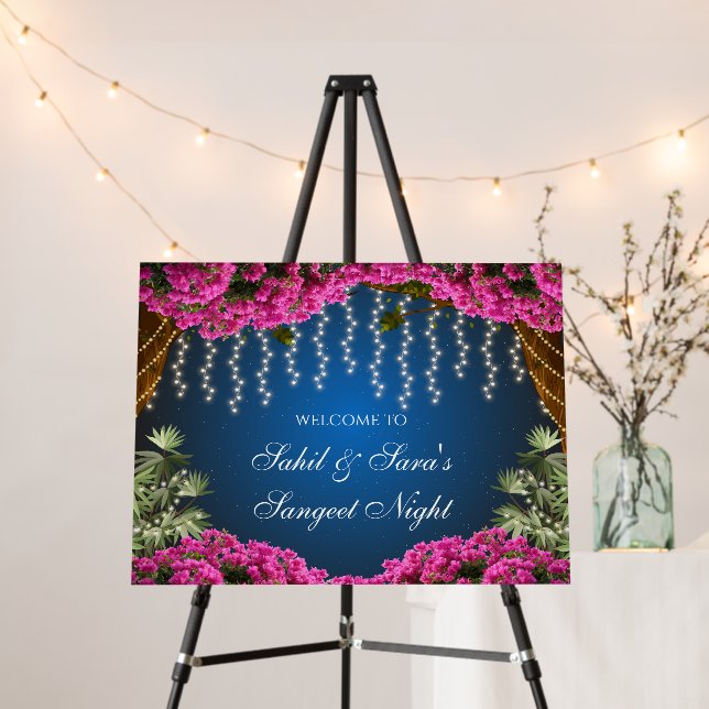 Sangeet welcome signs & Indian Sangeet poster (In Situ (Stand))