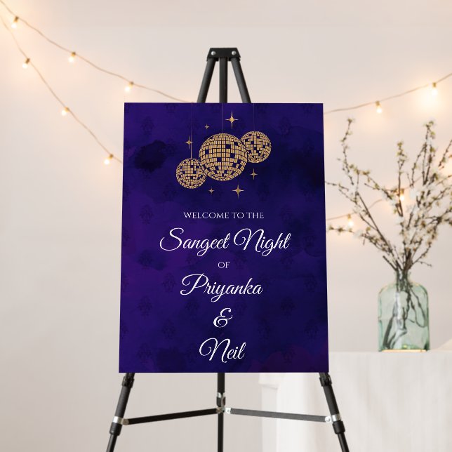 Sangeet welcome signs & Sangeet night signs (In Situ (Stand))