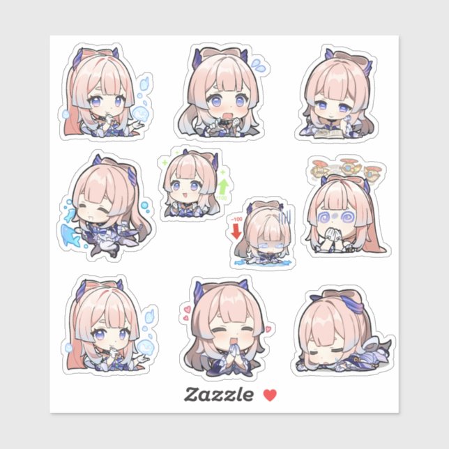 Sangonomiya Kokomi Stickers (Sheet)