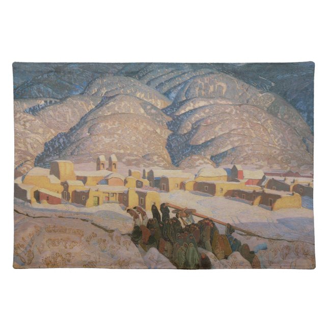 Sangre de Cristo Mountains by Blumenschein Cloth Placemat (Front)