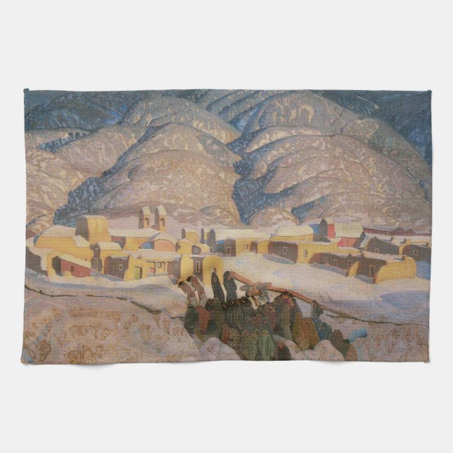 Sangre de Cristo Mountains by Blumenschein Kitchen Towel (Horizontal)