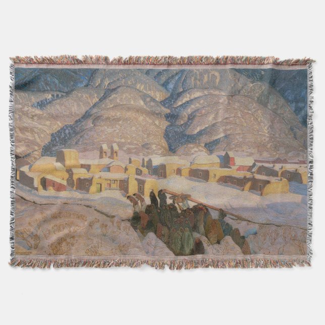 Sangre de Cristo Mountains by Blumenschein Throw Blanket (Front)