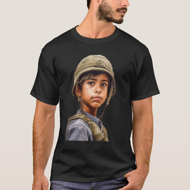 Sangre y Valor The Courageous Spirit of a Latino S T-Shirt (Front)