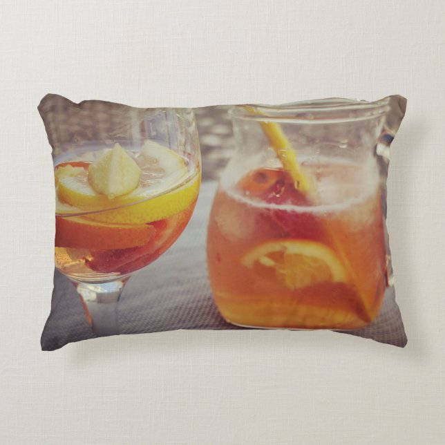 Sangria and Sunshine Accent Pillow (Front)