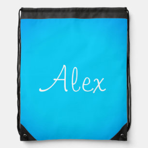 Sangria Aqua Drawstring Bag