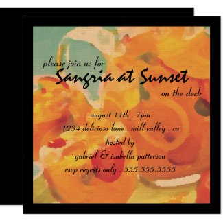 Sangria at Sunset on the Deck Party Invitation