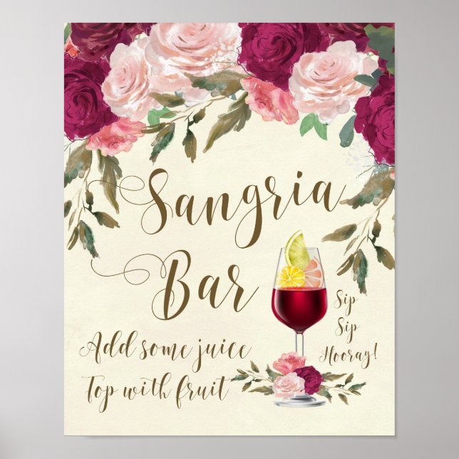 Sangria bar sign poster (Front)