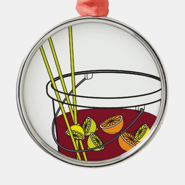 Sangria bucket metal ornament (Front)
