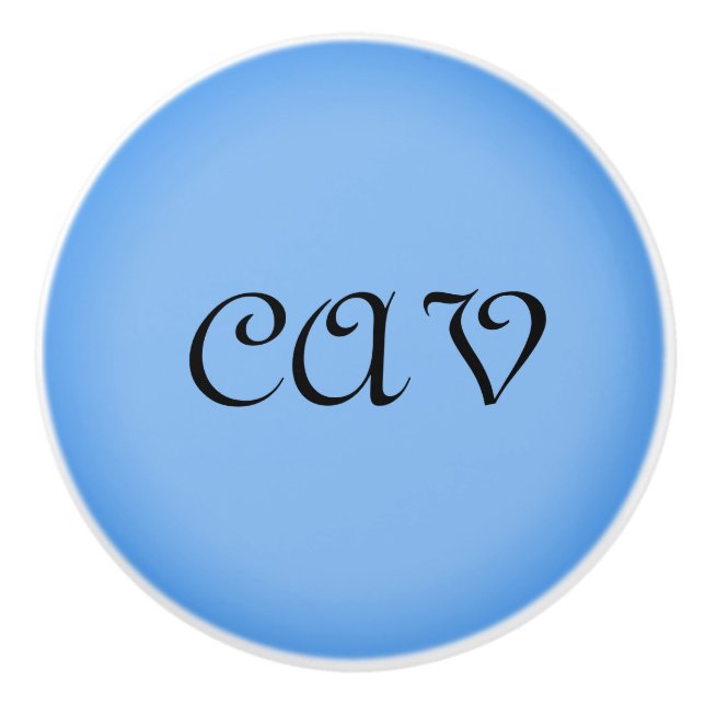 Sangria Cornflower Blue  Ceramic Knob (Front)