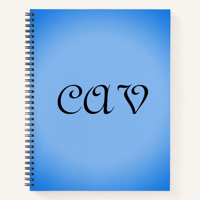 Sangria Cornflower Blue  Notebook (Front)