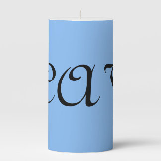 Sangria Cornflower Blue Pillar Candle
