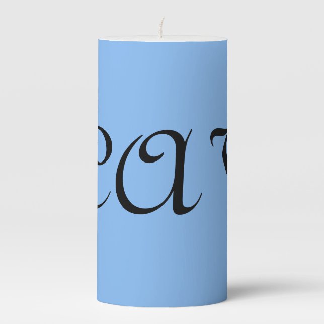 Sangria Cornflower Blue  Pillar Candle (Front)