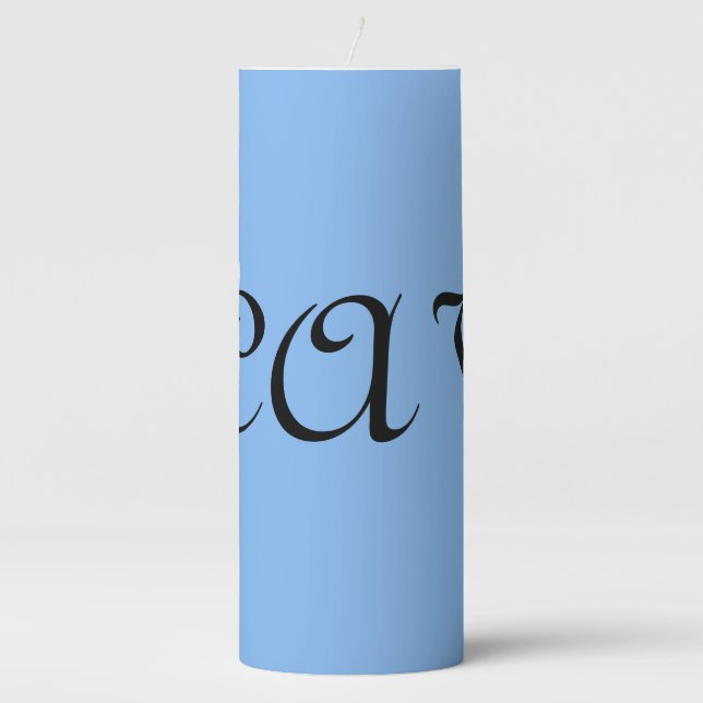 Sangria Cornflower Blue  Pillar Candle (Front)