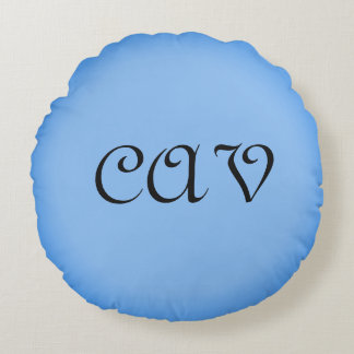 Sangria Cornflower Blue  Round Pillow