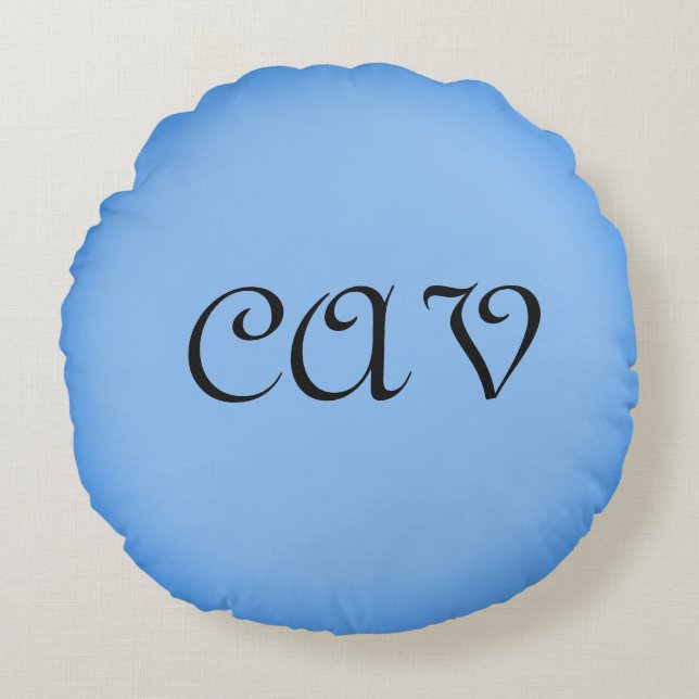 Sangria Cornflower Blue  Round Pillow (Front)