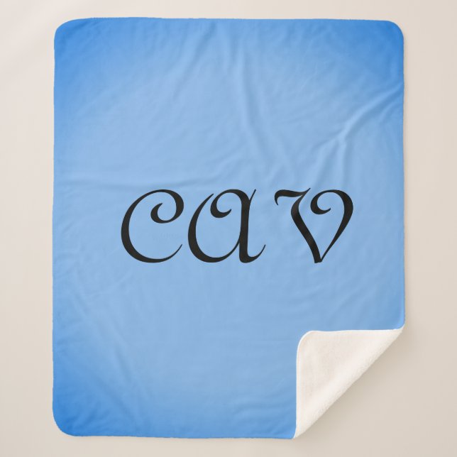 Sangria Cornflower Blue  Sherpa Blanket (Front)